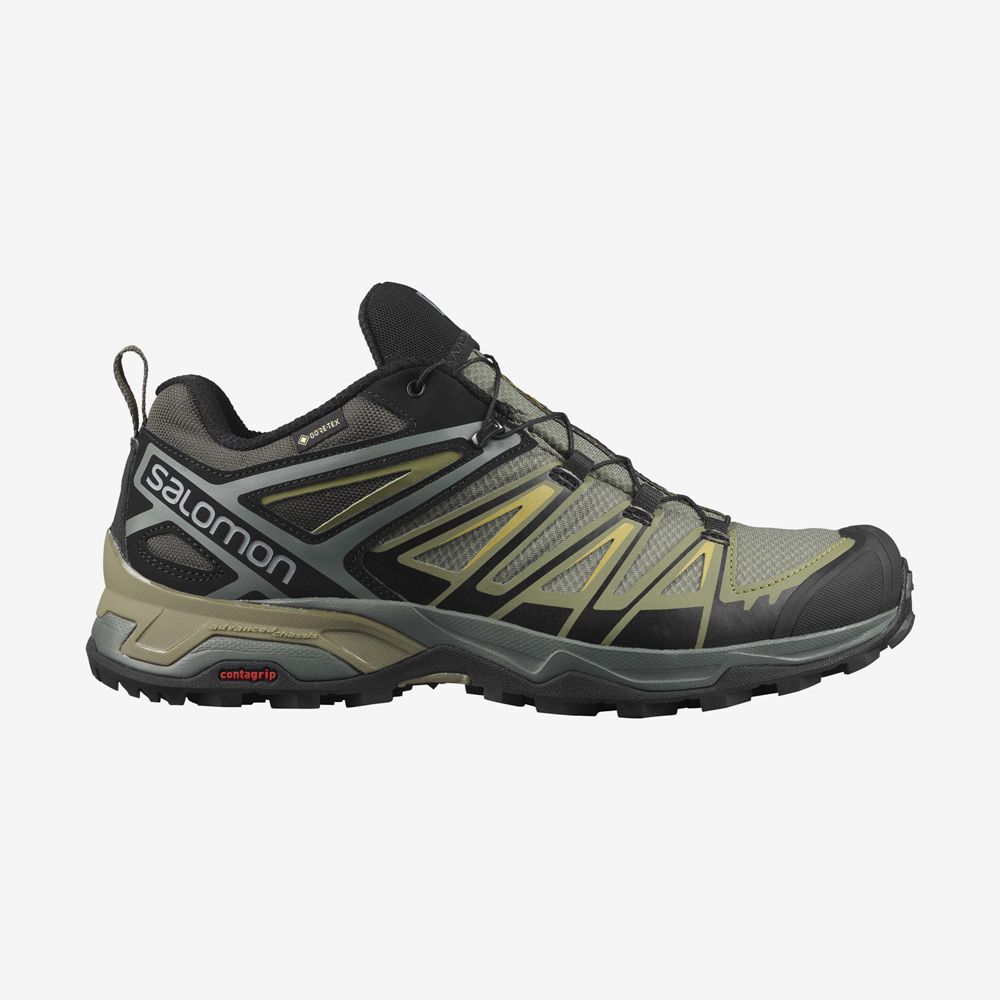 Salomon Israel X ULTRA 3 GORE-TEX - Mens Hiking Shoes - Gold (BXWC-51642)